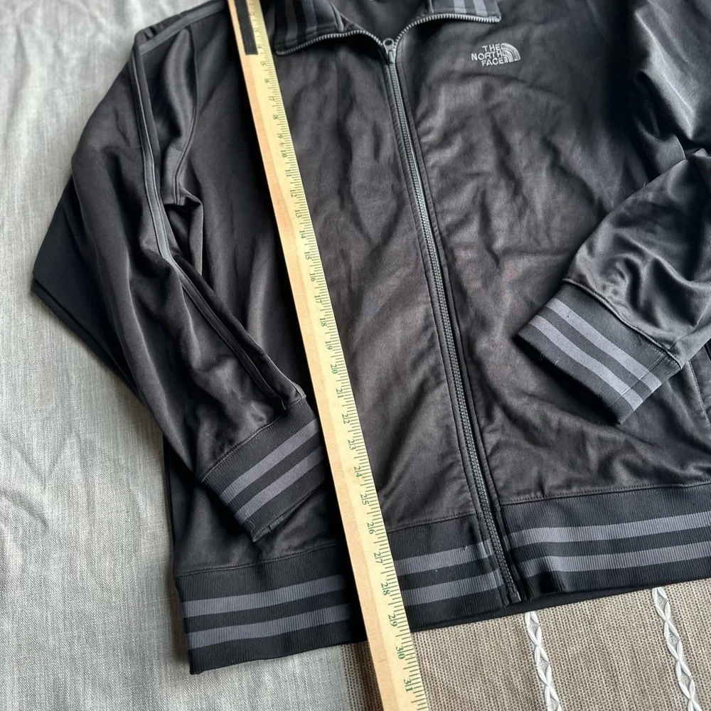The North Face A5 Series Track Jacket Stripes Black/Gray Full Zip Men's XL